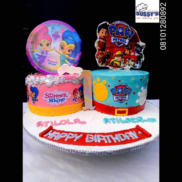 Character Cake for Twins