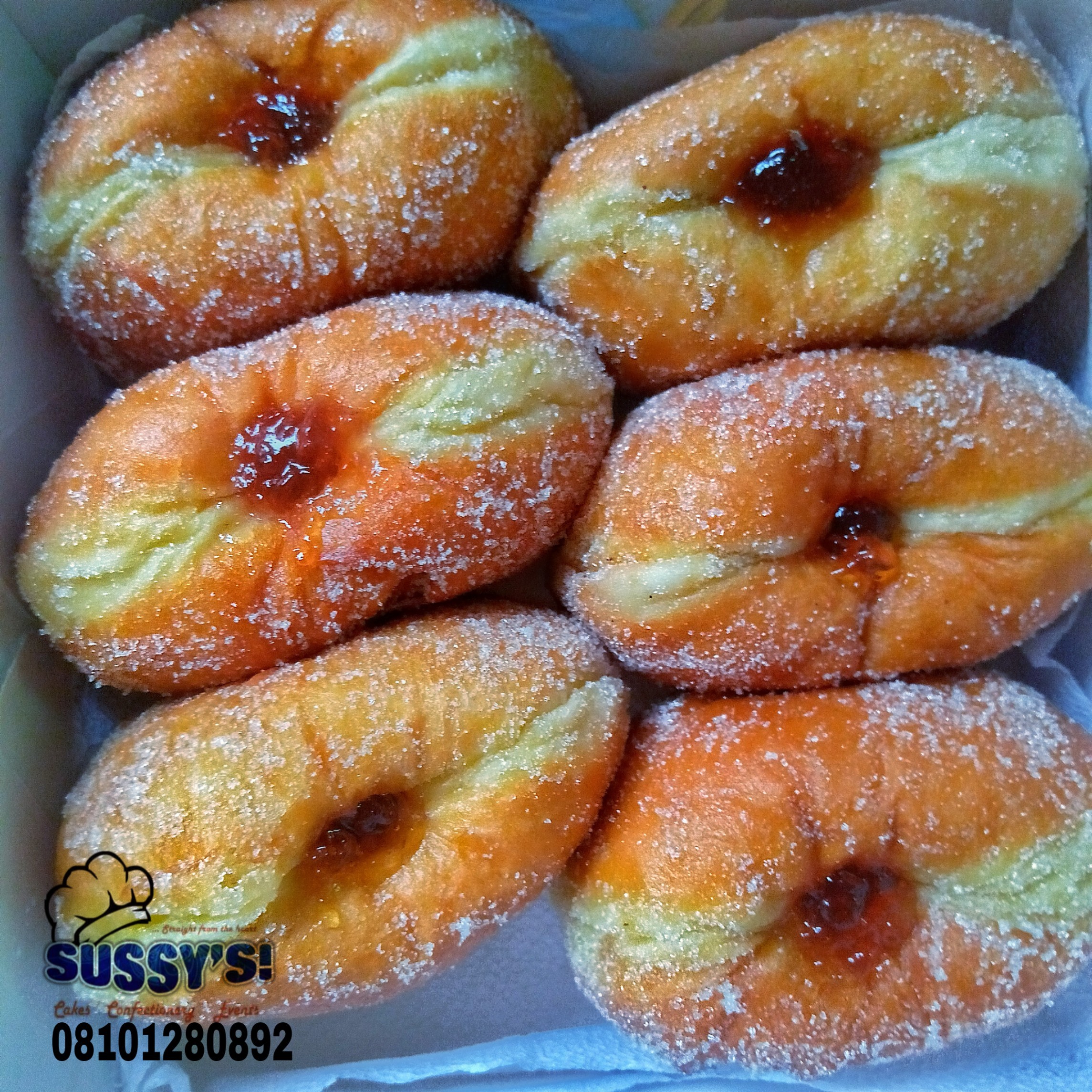 Jam filled and coated Donuts