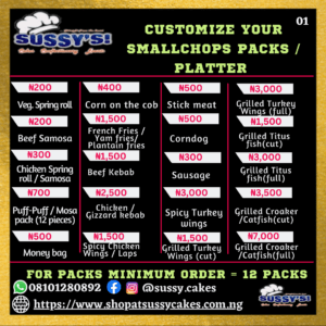 Build up your small chops packs and platter